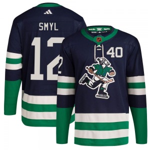 Youth Stan Smyl Vancouver Canucks Adidas Authentic Navy Reverse Retro 2.0 Jersey