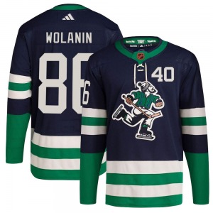 Youth Christian Wolanin Vancouver Canucks Adidas Authentic Navy Reverse Retro 2.0 Jersey