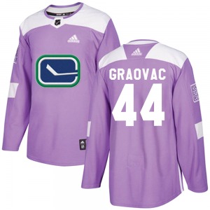 Youth Tyler Graovac Vancouver Canucks Adidas Authentic Purple Fights Cancer Practice Jersey