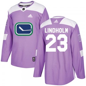 Youth Elias Lindholm Vancouver Canucks Adidas Authentic Purple Fights Cancer Practice Jersey