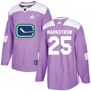 Youth Jacob Markstrom Vancouver Canucks Adidas Authentic Purple Fights Cancer Practice Jersey