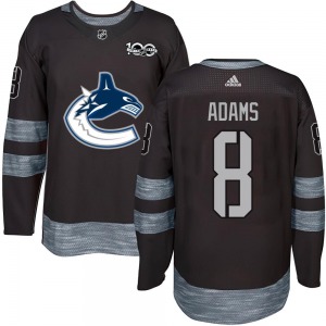 Youth Greg Adams Vancouver Canucks Authentic Black 1917-2017 100th Anniversary Jersey
