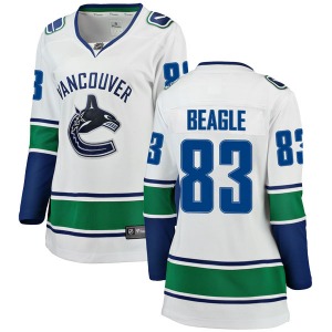 Women's Jay Beagle Vancouver Canucks Fanatics Branded Breakaway White Away Jersey