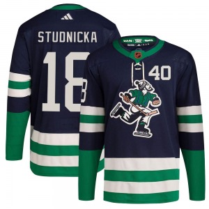 Jack Studnicka Vancouver Canucks Adidas Authentic Navy Reverse Retro 2.0 Jersey