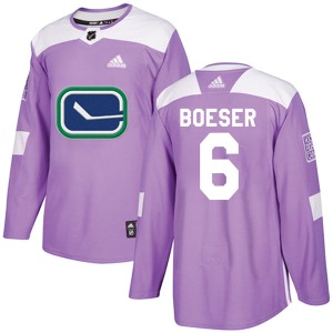 Brock Boeser Vancouver Canucks Adidas Authentic Purple Fights Cancer Practice Jersey