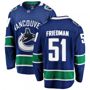 Mark Friedman Vancouver Canucks Fanatics Branded Breakaway Blue Home Jersey