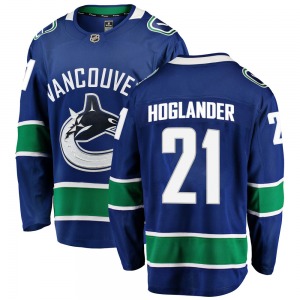 Nils Hoglander Vancouver Canucks Fanatics Branded Breakaway Blue Home Jersey