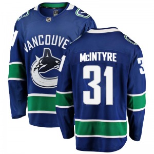 Zane McIntyre Vancouver Canucks Fanatics Branded Breakaway Blue Home Jersey