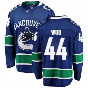 Jett Woo Vancouver Canucks Fanatics Branded Breakaway Blue Home Jersey