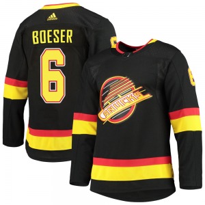 Youth Brock Boeser Vancouver Canucks Adidas Authentic Black Alternate Primegreen Pro Jersey