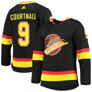 Youth Russ Courtnall Vancouver Canucks Adidas Authentic Black Alternate Primegreen Pro Jersey