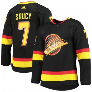 Youth Carson Soucy Vancouver Canucks Adidas Authentic Black Alternate Primegreen Pro Jersey