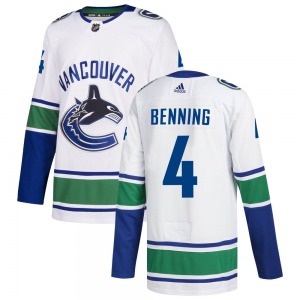 Jim Benning Vancouver Canucks Adidas Authentic White zied Away Jersey