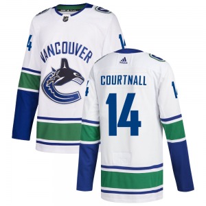 Geoff Courtnall Vancouver Canucks Adidas Authentic White zied Away Jersey