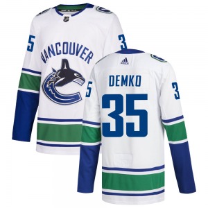 Thatcher Demko Vancouver Canucks Adidas Authentic White zied Away Jersey