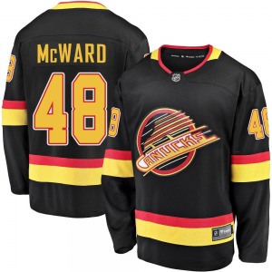 Cole McWard Vancouver Canucks Fanatics Branded Premier Black Breakaway 2019/20 Flying Skate Jersey