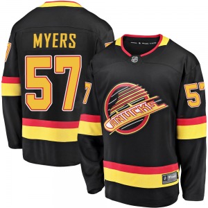 Tyler Myers Vancouver Canucks Fanatics Branded Premier Black Breakaway 2019/20 Flying Skate Jersey