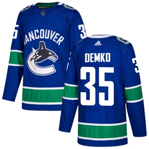 Youth Thatcher Demko Vancouver Canucks Adidas Authentic Blue Home Jersey