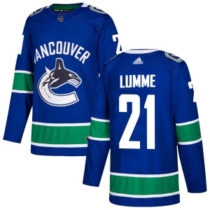 Youth Jyrki Lumme Vancouver Canucks Adidas Authentic Blue Home Jersey