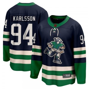 Youth Linus Karlsson Vancouver Canucks Fanatics Branded Breakaway Navy Special Edition 2.0 Jersey