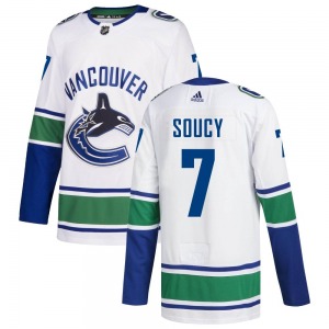 Youth Carson Soucy Vancouver Canucks Adidas Authentic White zied Away Jersey