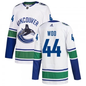Youth Jett Woo Vancouver Canucks Adidas Authentic White zied Away Jersey