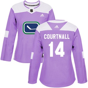 Women's Geoff Courtnall Vancouver Canucks Adidas Authentic Purple Fights Cancer Practice Jersey