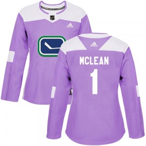 Women's Kirk Mclean Vancouver Canucks Adidas Authentic Purple Fights Cancer Practice Jersey