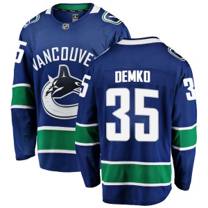 Youth Thatcher Demko Vancouver Canucks Fanatics Branded Breakaway Blue Home Jersey