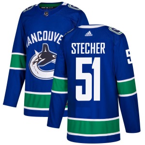 Troy Stecher Vancouver Canucks Adidas Authentic Blue Jersey
