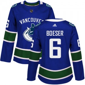Women's Brock Boeser Vancouver Canucks Adidas Authentic Blue Home Jersey