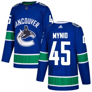 Sawyer Mynio Vancouver Canucks Adidas Authentic Blue Home Jersey