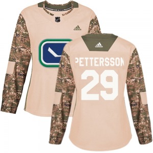 Women's Marcus Pettersson Vancouver Canucks Adidas Authentic Camo Veterans Day Practice Jersey