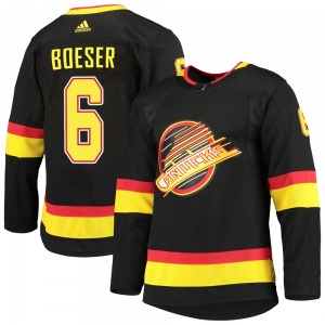 Brock Boeser Vancouver Canucks Adidas Authentic Black Alternate Primegreen Pro Jersey