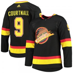 Russ Courtnall Vancouver Canucks Adidas Authentic Black Alternate Primegreen Pro Jersey