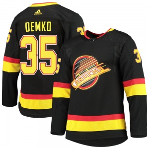 Thatcher Demko Vancouver Canucks Adidas Authentic Black Alternate Primegreen Pro Jersey