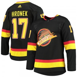 Filip Hronek Vancouver Canucks Adidas Authentic Black Alternate Primegreen Pro Jersey