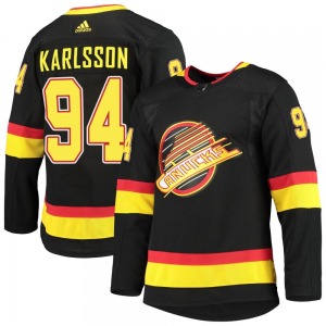 Linus Karlsson Vancouver Canucks Adidas Authentic Black Alternate Primegreen Pro Jersey