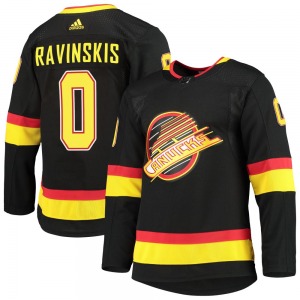Anri Ravinskis Vancouver Canucks Adidas Authentic Black Alternate Primegreen Pro Jersey