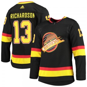 Brad Richardson Vancouver Canucks Adidas Authentic Black Alternate Primegreen Pro Jersey