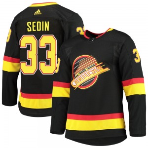 Henrik Sedin Vancouver Canucks Adidas Authentic Black Alternate Primegreen Pro Jersey