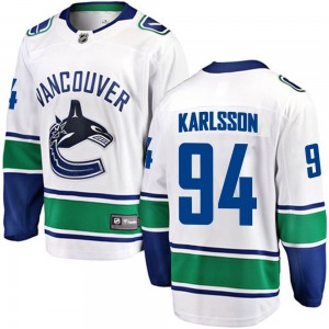 Linus Karlsson Vancouver Canucks Fanatics Branded Breakaway White Away Jersey