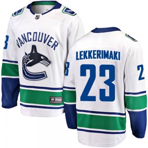 Jonathan Lekkerimaki Vancouver Canucks Fanatics Branded Breakaway White Away Jersey