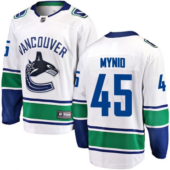 Sawyer Mynio Vancouver Canucks Fanatics Branded Breakaway White Away Jersey