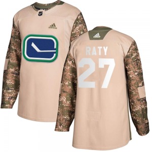 Aatu Raty Vancouver Canucks Adidas Authentic Camo Veterans Day Practice Jersey
