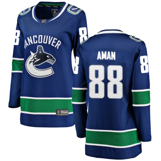 Women's Nils Aman Vancouver Canucks Fanatics Branded Breakaway Blue Home Jersey