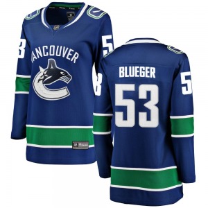 Women's Teddy Blueger Vancouver Canucks Fanatics Branded Breakaway Blue Home Jersey