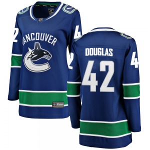 Women's Curtis Douglas Vancouver Canucks Fanatics Branded Breakaway Blue Home Jersey