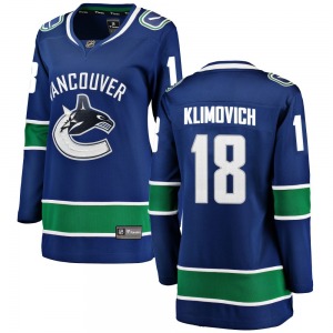 Women's Danila Klimovich Vancouver Canucks Fanatics Branded Breakaway Blue Home Jersey