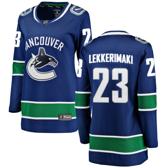 Women's Jonathan Lekkerimaki Vancouver Canucks Fanatics Branded Breakaway Blue Home Jersey
